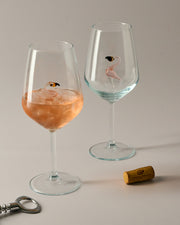 Flamingo wine set