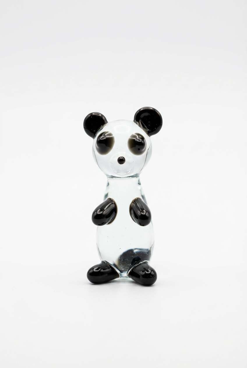 Pandabär Glasfigur