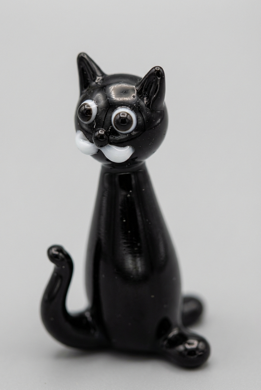 Katze Glasfigur