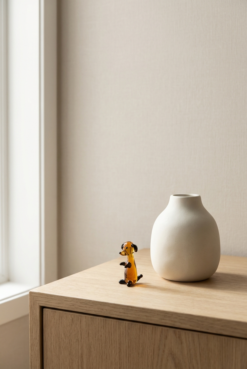 Hund Glasfigur - Bernstein