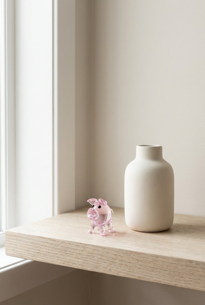 Schwein Glasfigur