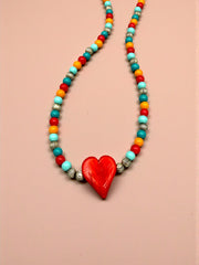 Herzkette - Bunt