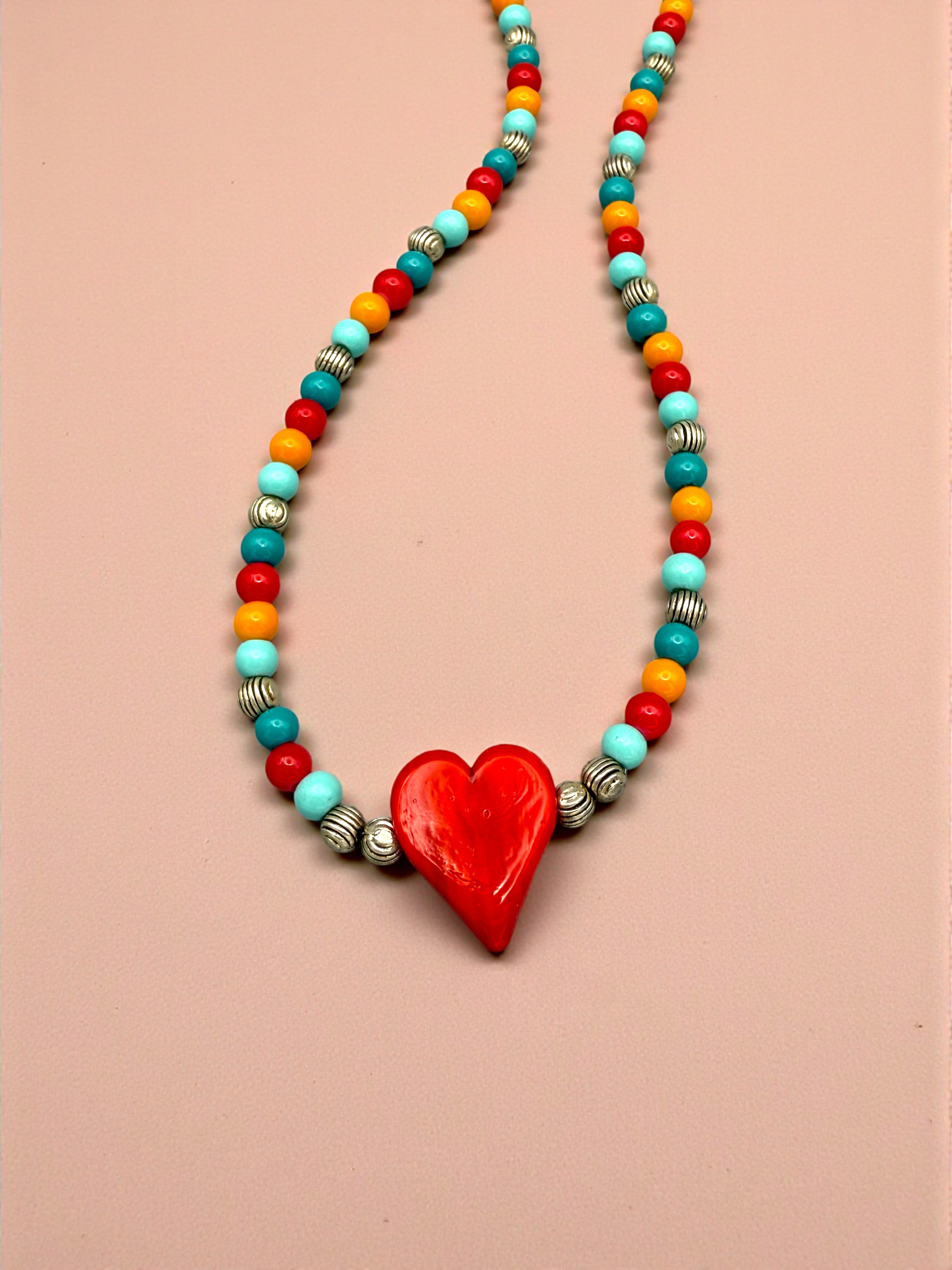Herzkette - Bunt