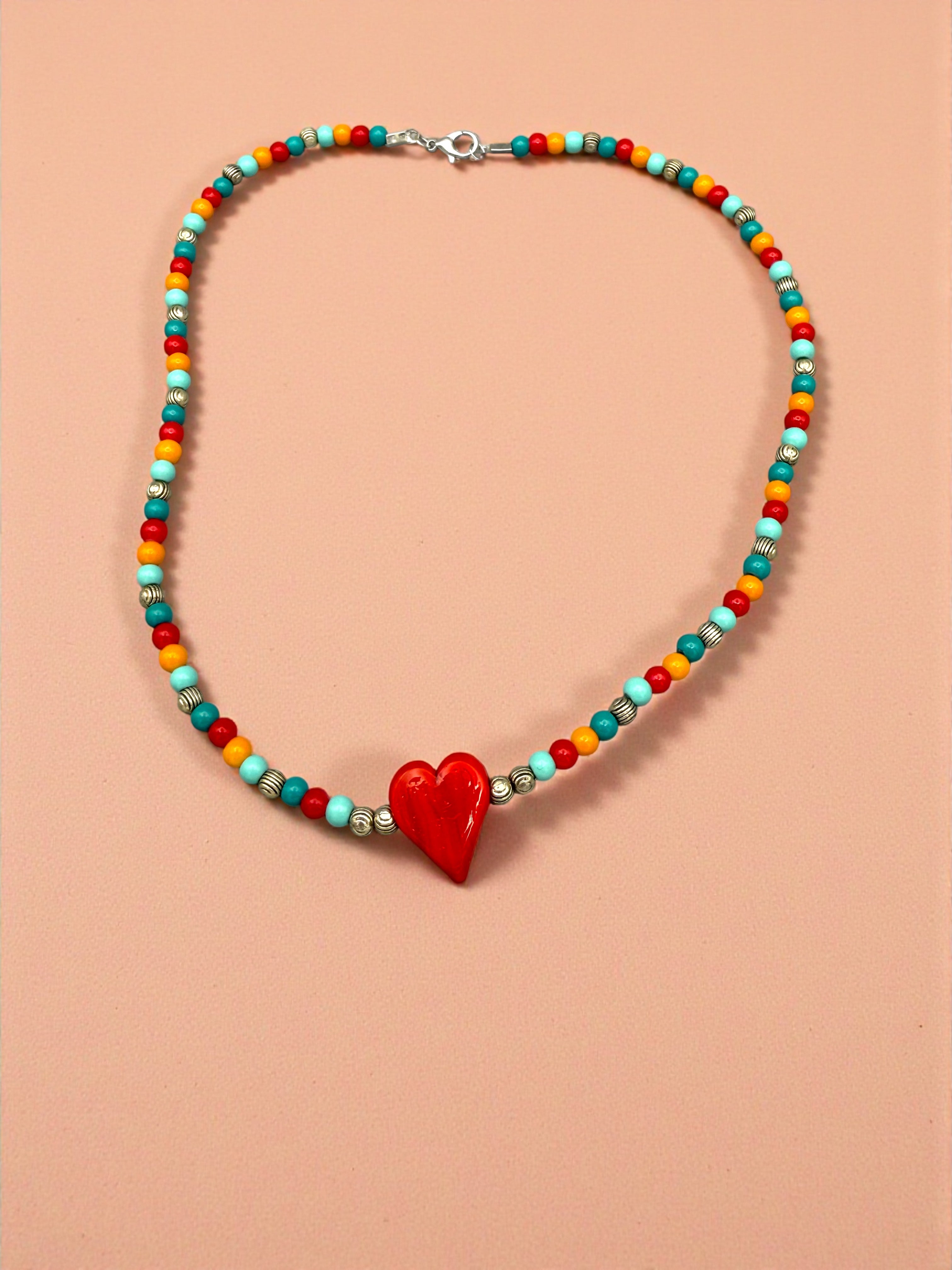Herzkette - Bunt